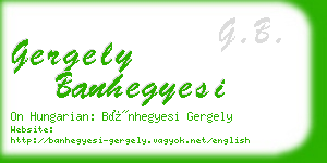 gergely banhegyesi business card